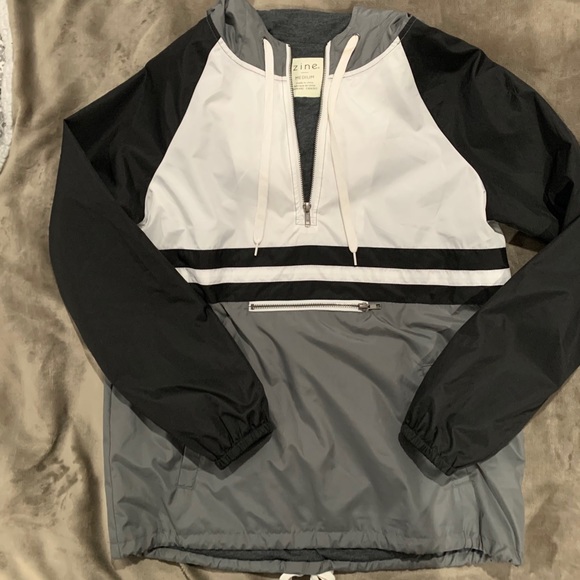 Zine Domino Pullover Half-Zip Windbreaker Jacket size M - Picture 1 of 7